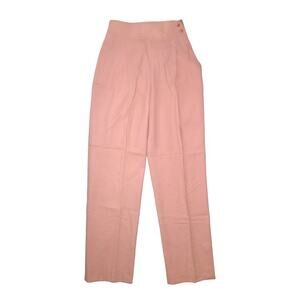NOS 80's Vintage High Waisted Pink Wool Pants size 8 Blush Vintage Deadstock